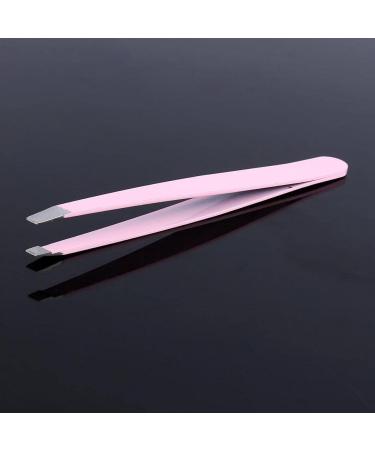 Tweezers For Women Eyebrow Tweezers 1 Pc Black/Pink Eyebrow Tweezer Hair Beauty Slanted Puller Stainless Steel Clips Makeup Tool - Buy Online on GoSupps.com
