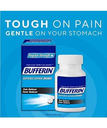 Bufferin Aspirin 325mg Coated Tablets - 130 Count - Pain Reliever & Fever Reducer - Buy Online on GoSupps.com