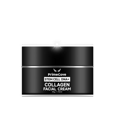 PrimeCove - Stem Cell DNA+ Collagen Facial Cream (50g) | Hydrate Combat Aging & Soothe | Powerful Ingredients - Grape Fruit Cell Extract Hydrolyzed Collagen & More