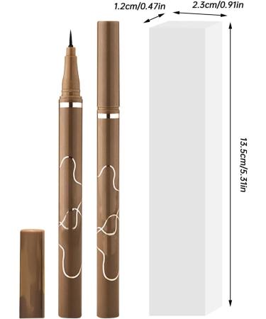  Generisch Fine waterproof precise liquid black eyeliner pencil for women 1 ml. Clean brush compatible with the Power Den function (Black One Size) - Buy Online on GoSupps.com