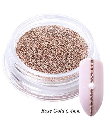 0.4mm 3D micro steel pearl mixed color nail art decorations mini small caviar diy charms stud manicure accessories nail tool rose gold