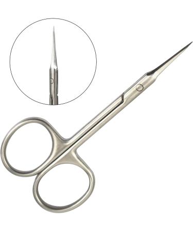 Cuticle Scissors Extra Fine Curved Small Scissors Multi-Purpose Professional Beauty Scissors for Men Women Eyebrow Scissors Eyelash Scissors Trimming Toe Nail Scissors (Straight Tip) Silver Cuticle Straight - Buy Online on GoSupps.com