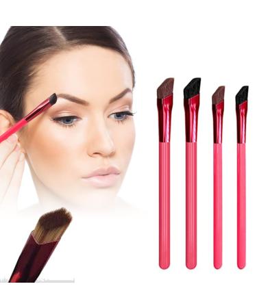 Multifunction Eyebrow Brush, 4D Eyebrow Hair Stroke Brush, 4PCS Ultra Thin Angled Eye Brow Brush, Hair Stroke Brow Stamp Brush, Makeup Brush, Professional Eyebrow Brush, Hairline Brush