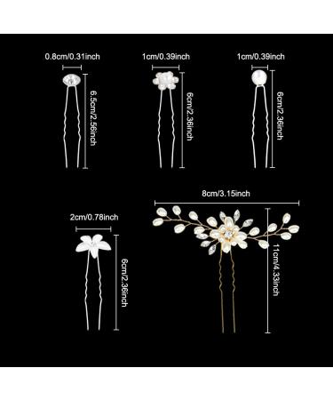 23-Piece Wedding Hair Pins Set - Bridal Pearl Rhinestone Hair Clips for Bridesmaid Women - Buy Online on GoSupps.com