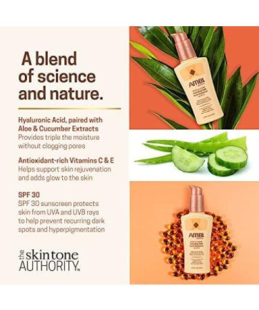 Ambi Even & Clear Daily Facial Moisturizer SPF 30 with Hyaluronic Acid and Aloe Vera 3.5 oz - Buy Online on GoSupps.com