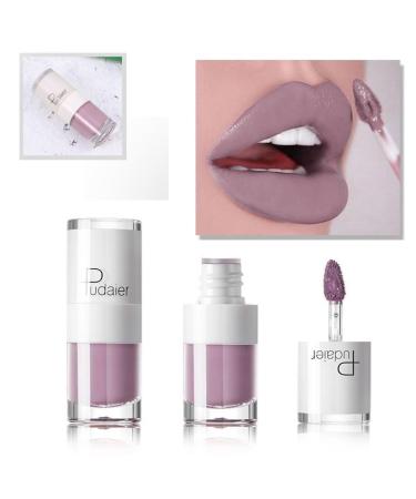 Women Matte Lipstick Lipgloss Waterproof Lipstick Matte Liquid Lipstick Lip Gloss Miss Purple Lasting 0.04 Ounce (Pack of 1) Purple