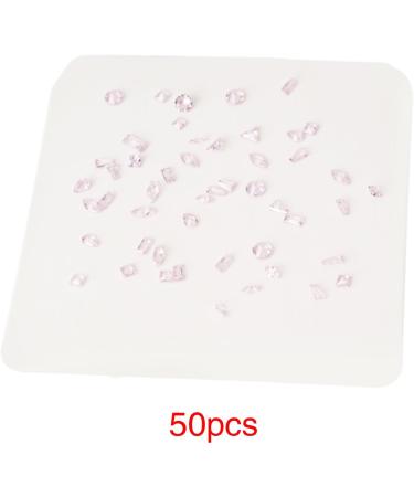 50pcs 3D Nail Pointed Bottom Glass Rhinestones Nails Art For Projects And Clothing Embellishments Nail Embellishments Translucent powder - Buy Online on GoSupps.com