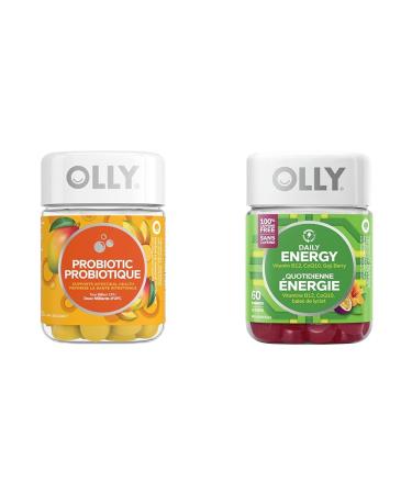 OLLY Probiotic Supplement + OLLY Daily Energy Gummy Supplement (Tropical Blend) Probiotic Supplement + Supplement