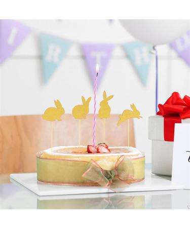 8 Pcs 4 Types Bunny Cupcake Toppers Rabbit Cake Toppers Birthday Party Easter Cake Decoration (Golden) LM - Buy Online on GoSupps.com