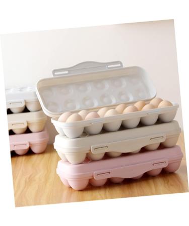 OSALADI 2Pcs 12 Plastic Egg cartons Food dispensers Refrigerator Egg Holder Tray Protective Frame Eggs Grey 30X11cm - Buy Online on GoSupps.com