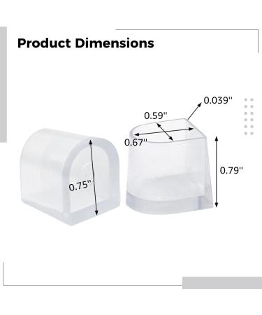 PVC Heel Protectors | Transparent Slip-Resistant Floor Covers for Dance & Outdoor Events - International Shipping - Buy Online on GoSupps.com