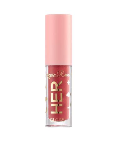 Lip clumsy lip gloss moisturize hydrate mirror finish long -lasting non -sticky jelly glass effect liquid lipstick for women girls 1 piece (1 Pack) D