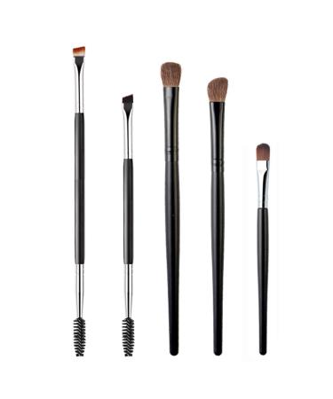 Zoerbufan 5 pieces of eye brush brush set make -up eyebrow brush ended mini eyelash brush make -up brush set eyes eyeshadow brush for design add powder color and gel