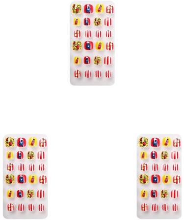 3 Set of 1 Set Color Street Nail Strips Press on Nails for Kids Toe Decor Children Removable Art Decals Beauty Tool DIY Manicure - Buy Online on GoSupps.com