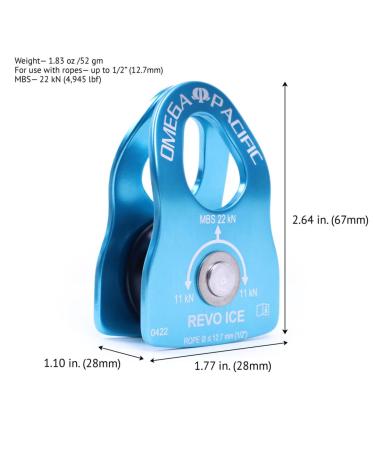 Omega Pacific Revo Ice  Prusik Minded Micro Pulley is Extremely Lightweight  Weighing in at only 1.8 Ounces  Designed Specifically for Crevasse Rescue and Hauling Loads in a Lightweight Size - Buy Online on GoSupps.com