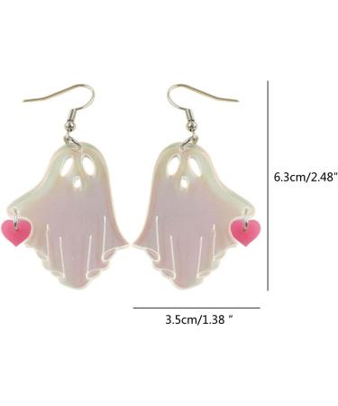 Feyley Acrylic Halloween Spectre Earrings | Rainbow Glow Party Jewelry for Women & Girls - Buy Online on GoSupps.com