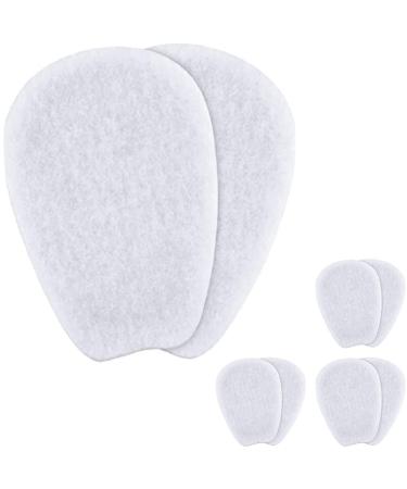 Soft Self-Adhesive Shoe Inserts - Felt Tongue Pads for Shoes - 3 Pairs White