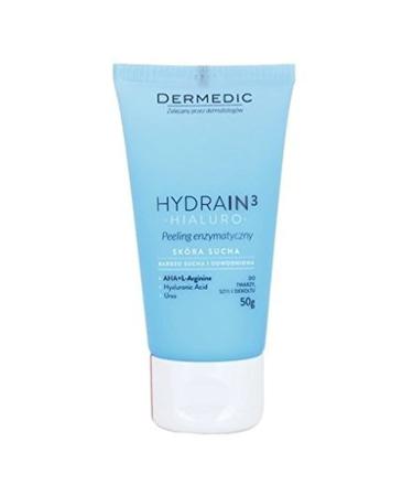 DERMEDIC - Hydrain3 - Hialuro - 50 g - Enzymatic peeling - recommended for gentle cleaning of sensitive and dry skin - hypoallergenes