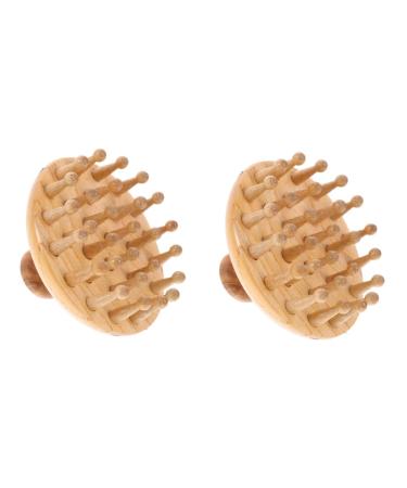 Fomiyes 2st massage comb from beech massage clerk hair comb for women scalken scales from wooden hair cramp-tool bamboo-head skin women wide tooth ridge combs for women main karp