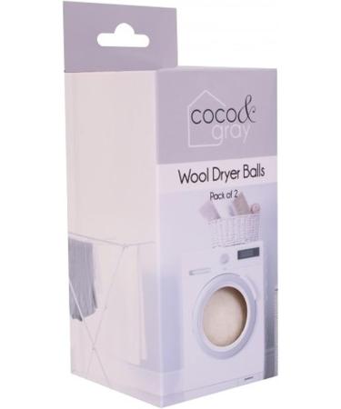 Pack of 2 Natural Wool Tumble Dryer Balls Reusable Laundry Softener Aid Energy Efficient - Buy Online on GoSupps.com