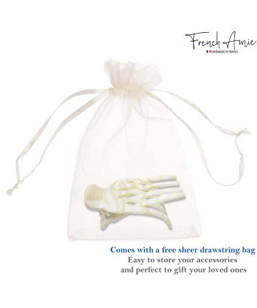 French Amie Bear Paw Small 2 Cellulose Acetate Hair Claw Clip - Non Slip Flexible Hair Accessory for Thin Hair - Handmade and Durable - Buy Online on GoSupps.com