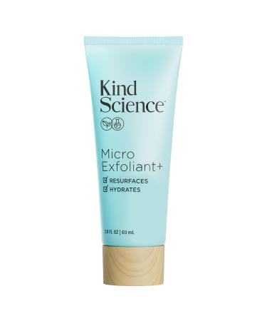 Kind Science by Ellen DeGeneres Micro Exfoliant Face Scrub - Exfoliating Face Wash + Facial Mask with AHA to Smooth Brighten & Hydrate Skin - Paraben Free Dye Free & Fragrance Free 2 oz