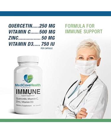 Immune Support Quercetin Vitamin C Zinc Vitamin D3 - Boost Your Body's Defense - Buy Online on GoSupps.com