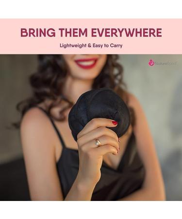 NatureBond Organic Bamboo Nursing Breast Pads - 10 Washable Pads with Wash & Storage Bags - Reusable Nipplecovers for Breastfeeding - Maternity Nursing Pads in Mystique Black - Buy Online on GoSupps.com