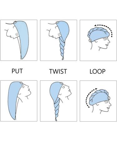 GELVARIS HOME Cotton Hair Towel Wrap for Women | Super Absorbent | Rapid Drying Turban | Blue - Buy Online on GoSupps.com