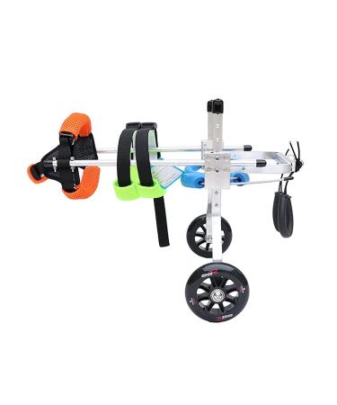 Dog Wheelchair for Hind Legs Rehabilitation Aluminum Pet Wheelchair for Handicapped Two Wheels Animal Exercise Wheels Adjustable X - Small Widen