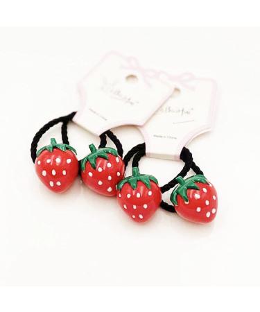 Yuanxue Elastic Hair Ties Set - 20Pcs Cute Cartoon Strawberry Hair Bands for Girls - Buy Online on GoSupps.com