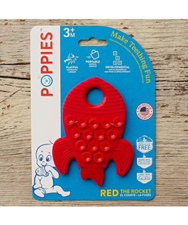 POPPIES Smiley The Star and RED The Rocket Bundle - Silicone Sensory Toy for Infants - BPA-Free Teether and Bath Toy with Suction Cups and Textures - Buy Online on GoSupps.com