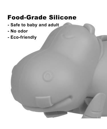 Bath Spout Cover for Kids - Silicone Faucet Protector Hippo Gray with Free Bathtub Toys - Kids Bathroom Accessories - Buy Online on GoSupps.com