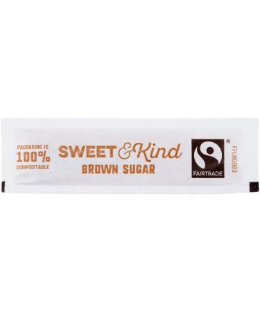 Fairtrade Brown Sugar Sachets - 1000 Pack - Compostable Packaging - Premium Individual Sugar Sticks for Coffee, Tea, and Hot Drinks - Buy Online on GoSupps.com