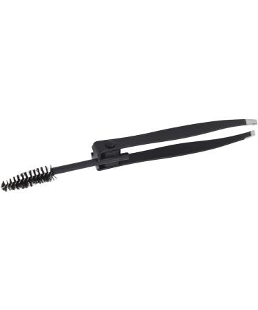 Multifunctional Eyebrow Tweezer with Eyebrow Comb Black 2 in 1 Makeup Grooming Tool for Eyebrows Or Facial Hair - Buy Online on GoSupps.com