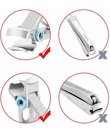 RIMEI Toe Nail Clippers 16mm Wide Jaw Opening Toenail Clippers for Seniors Thick Toenails Curved Nail Cutter and Straight Nail Clipper Set Finger Nail Clippers Adult Silver - Buy Online on GoSupps.com