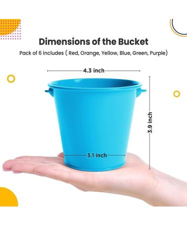 BIXUEJ Small Metal Buckets with Handle 6 Pcs - 20 Fl Oz Capacity Fit for D Cor Organizing & Decorating Playrooms Easy to Use - Buy Online on GoSupps.com