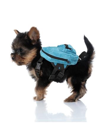DONGKER Dog Backpack, Adjustable Pet Snack Storage Bag Harness with Leash for Small Medium Dogs Outdoor Travel Camping Hiking Walking S:chest 12.6-15.7"