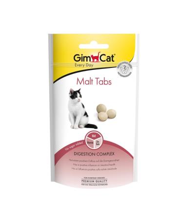 GimCat Malt Tabs - Functional cat snack with a positive influence on intestinal health - 1 bag (1 x 40 g) - Buy Online on GoSupps.com