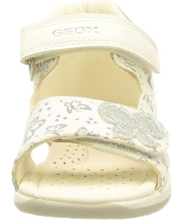 Geox Baby Girl's Sandal - Tapuz First Steps - Size 5 UK Child - White/Silver - Buy Online on GoSupps.com