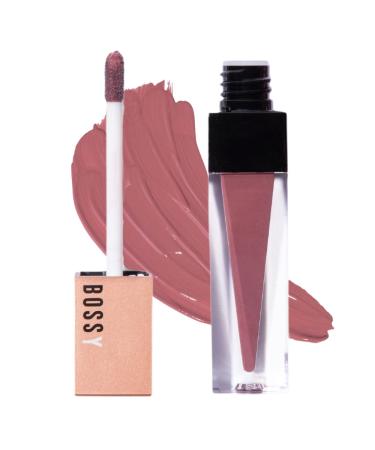 Bossy Cosmetics Liquid Lipstick for Women  Vegan  Hydrating  Long Lasting  Matte Lip Stick for Healthy & Full Lips  Paraben  Mineral Oil and Cruelty Free (Subtle - Deep Pink/Mauve Color)