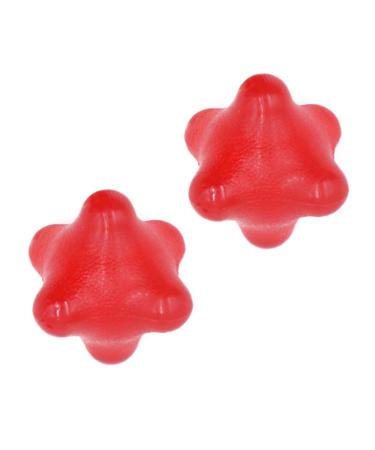Fomiyes 2st massage ball massage gear deep massage massage tab roller triggering point trigger roller manual massage balls acupressure hand massage hand massage globe meridian massage hammer red