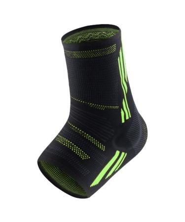 Buy 1pc Silicone Ankle Brace - Ankle Support Sleeve for Running & Sprains - Comfortable Black & Green Ankle Pads - Buy Online on GoSupps.com