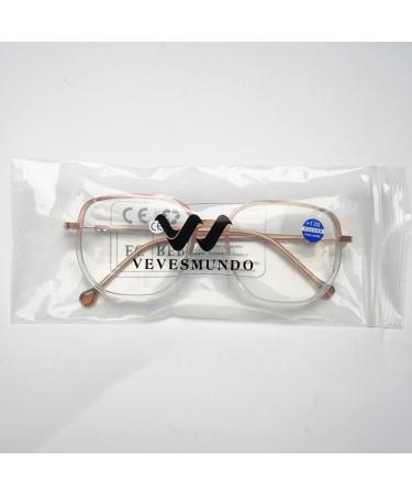 Vevesmundo Blue Light Filter Reading Glasses for Men & Women - Stylish Square Large Nerd Glasses +0.0 to +4.0 | Anti Blue Light Visual Aid - Buy Online on GoSupps.com