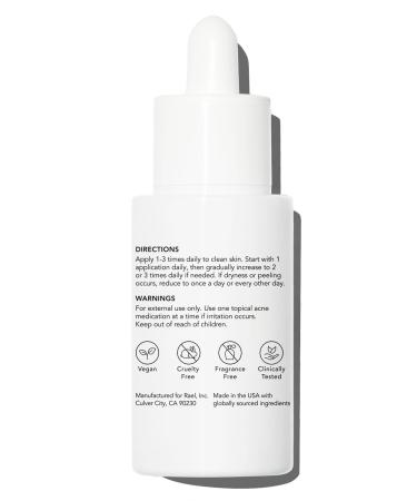 Rael Miracle Clear Acne Treatment Serum - 1.5% Salicylic Acid 2% Niacinamide Pore Minimizer Even Skin Tone | Korean Skincare (1oz 30ml) - International Shipping - Buy Online on GoSupps.com