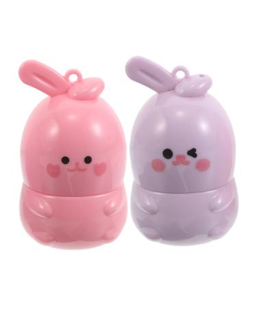 VALICLUD VALICLUD 2 Pieces Moisturizing Lip Balm: Kawaii Bunny-Shaped Color-Changing Lipstick for Teen Girls Hydrating and Softening Lip Care Birthday Party Favors