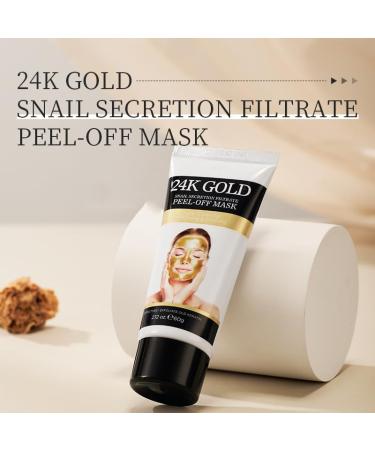 24K Nano Gold Peel-Off Face Mask | Anti-Aging Collagen & Snail Mask | Deep Cleaning & Firming | All Skin Types | Buy Online - Buy Online on GoSupps.com