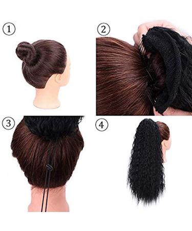 SEGO Medium Brown Hairpiece Bun Hair Extensions - Wavy Ponytail Tie & Updos - Buy Online on GoSupps.com