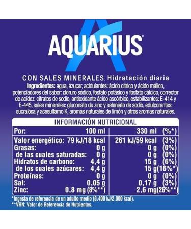  AQUARIUS AQUARIUS Lemon hydrating drink with mineral salts low in calories 9 x 330 ml - Buy Online on GoSupps.com