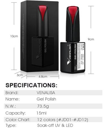 VENALISA White Gel Nail Polish 15ml - Soak Off UV LED Lamp, French Nail Design, DIY Manicure Kit - Neutral Color for Beautiful Nail Art - Beauty Gifts - Buy Online on GoSupps.com